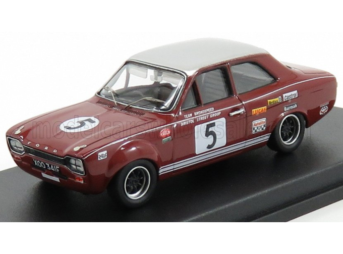FORD Escort Mki 1300 Gt №5 Trophee De L'avenir Zolder Y.Fontaine (1968), Bordeaux Silver
