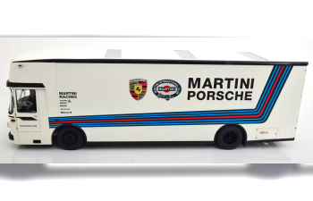 MERCEDES-BENZ O317 Truck Car Transporter Porsche Martini Racing (1968), white blue