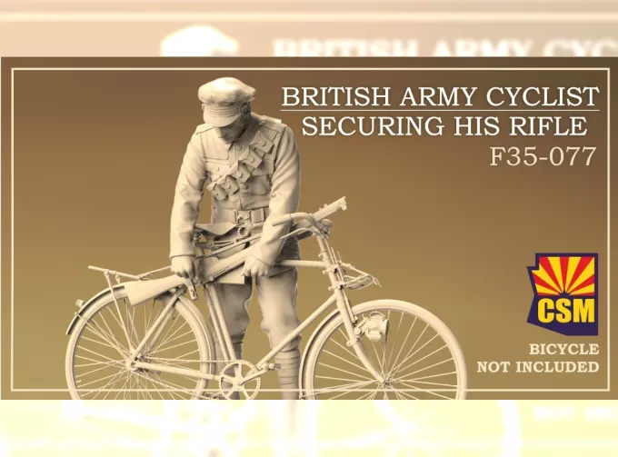 Сборная модель британский армейский велосипедист закрепляет свою винтовку