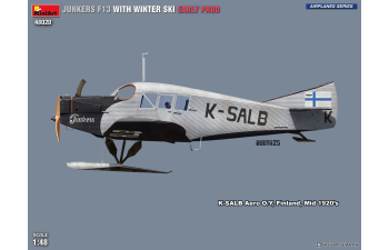 Сборная модель JUNKERS F13 Airplane With Winter Ski 1925