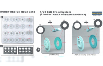 Набор для доработки CSD Brake System （2pics для моделей TAMIYA and FUJIMI&AOSHIMA) (Resin+PE)