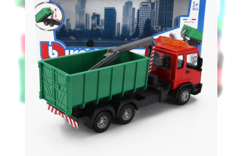 MAN Truck Cassone Ribaltabile Trasporto Rifiuti Urbani 3-assi (2010), Red Green