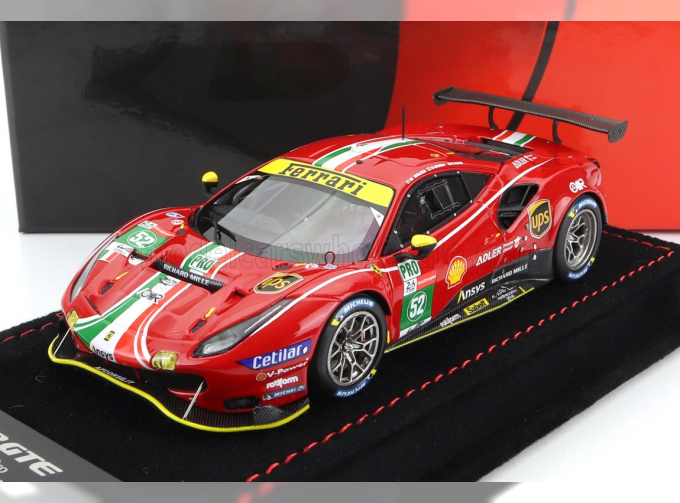 FERRARI 488 Gte 3.9l Turbo V8 Team Af Corse N52 Lmgte Pro Class 24h Le Mans (2021) S.Bird - M.Molina - D.Serra, Red