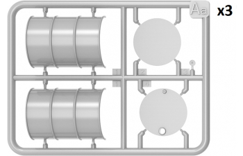 Сборная модель Fuel & Oil Drums 1930 - 1950 Set 2