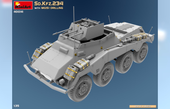 Сборная модель Sd.kfz. 234 With Mg151 Drilling Military 1945