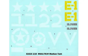 Сборная модель Средний танк M4A1(76)W