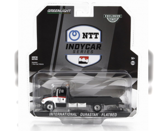 INTERNATIONAL Durastar 4400 Flatbed Truck Carro Attrezzi Ntt Indycar Series - Wrecker Road Service (2023), White Black