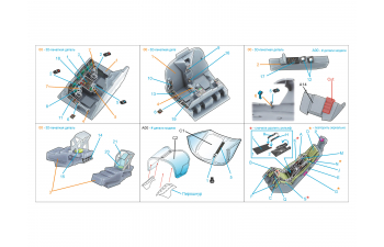 3D Декаль интерьера кабины Ка-52 (Dream Model) (с 3D-печатными деталями)