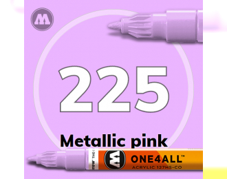 Маркер MOLOTOW ONE4ALL 127HS-CO METALLIC 225 Розовый 1,5 мм