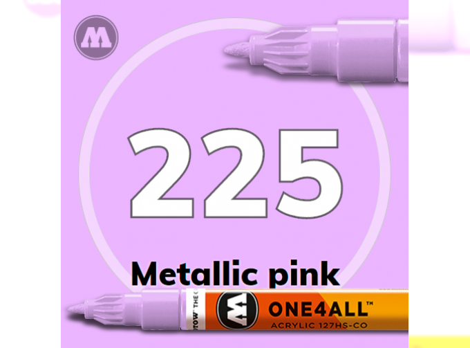 Маркер MOLOTOW ONE4ALL 127HS-CO METALLIC 225 Розовый 1,5 мм