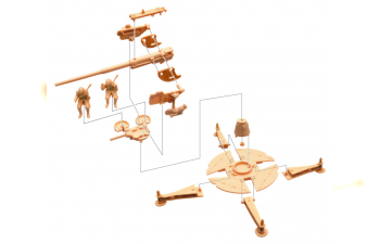 Сборная модель Итальянская пушка 90/53 с расчетом