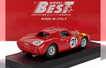 FERRARI 250lm 3.3l V12 Coupe №21 Winner Zolder Limburg Gp (1965) Lucien Bianchi, Red Yellow