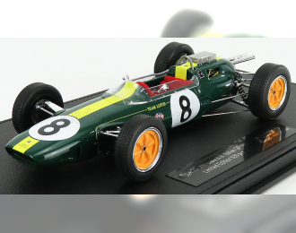 LOTUS F1 Climax 25 №8 World Champion Winner Italy Gp (1963) Jim Clark - Con Vetrina - With Showcase, Green Yellow