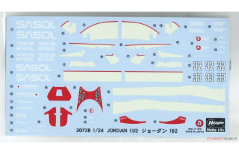 Сборная модель JORDAN F1 Yamaha Ox99 192 №32 Season (1992) Stefano Modena