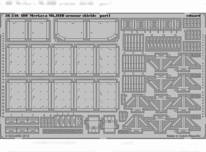 Фототравление для IDF Merkava Mk.IIID armour shields