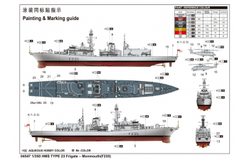 Сборная модель Британский фрегат Тип 23 HMS Monmouth (F235)