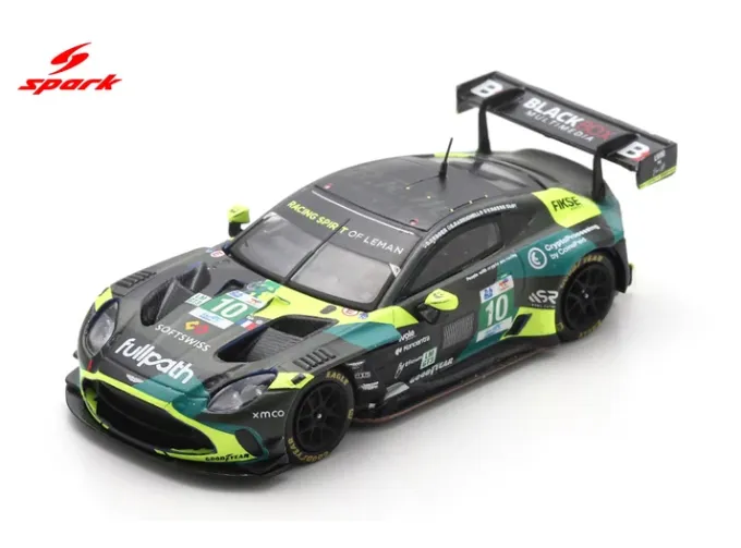 ASTON MARTIN Vantage AMR LMGT3 #10 RACING SPIRIT OF LEMAN D. Deboer - V. Hasse Clot - E. Barrichello Le Mans 24H (2025), black/green 