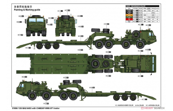 Сборная модель БАЗ-6403 с прицепом ЧМЗАП-9990-071