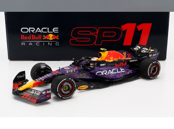 RED BULL F1 Rb19 Team Oracle Red Bull Racing №11 3rd Las Vegas Usa Gp (2023) Sergio Perez, Purple Yellow Red