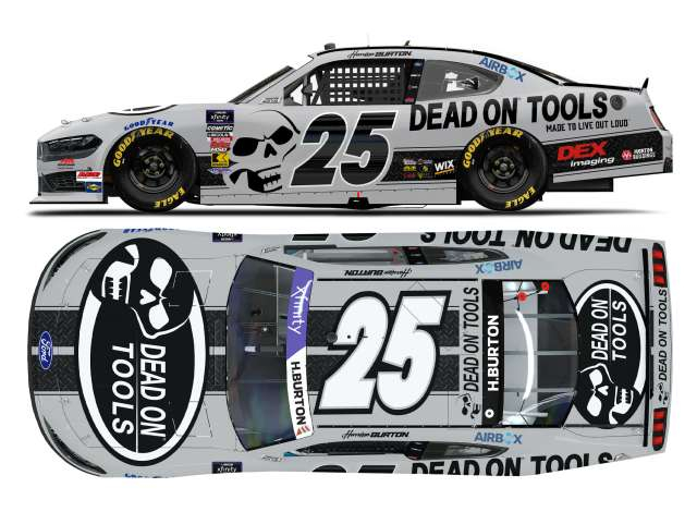 Ford Mustang #25 Harrison Burton *Dead On Tools*, grey/black 2025