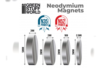 Неодимовые магниты 5 x 2 мм (100 шт.) (N35) / Neodymium Magnets 5x2mm - 100 units (N35)