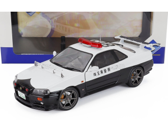 NISSAN Skyline 34 Gt-r (bnr34) Japan Police (2019), White Black