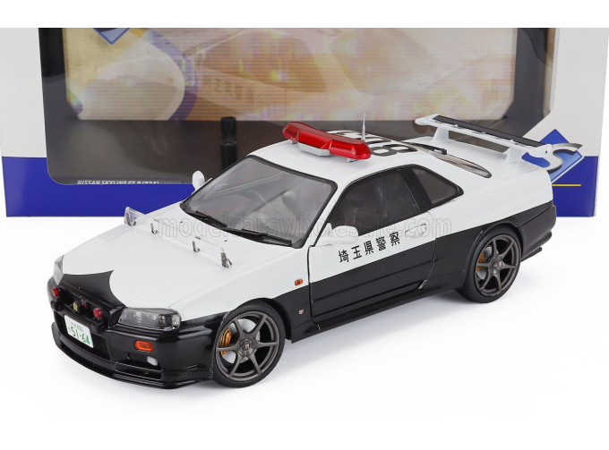 NISSAN Skyline 34 Gt-r (bnr34) Japan Police (2019), White Black