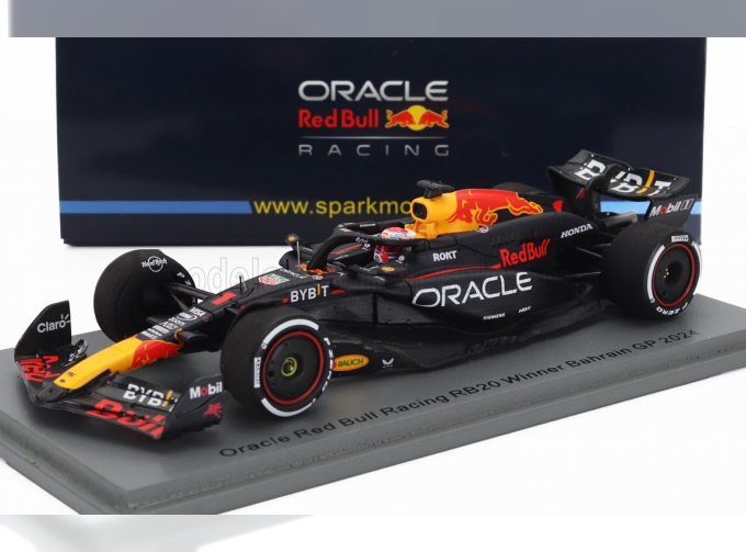 RED BULL F1 Rb20 Team Oracle Red Bull Racing №1 Winner Bahrain Gp (2024) Max Verstappen, Blue Yellow Red