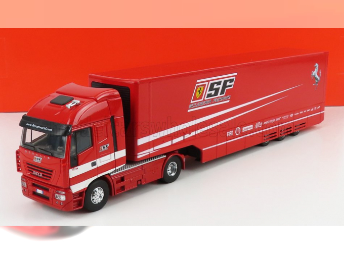 IVECO FIAT Stralis 480 Truck Team Sf Scuderia Ferrari F1 Car Transporter 5-assi (2007), Red White