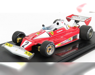 FERRARI F1 312t2 Scuderia Ferrari Sefac Team №2 Season (1976) Clay Regazzoni - Con Vetrina - With Showcase, Red