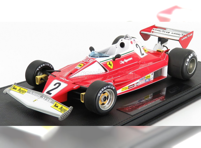 FERRARI F1 312t2 Scuderia Ferrari Sefac Team №2 Season (1976) Clay Regazzoni - Con Vetrina - With Showcase, Red