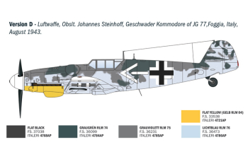 Сборная модель MASSERSCHMITT Bf 109 G-6 Military Airplane 1936