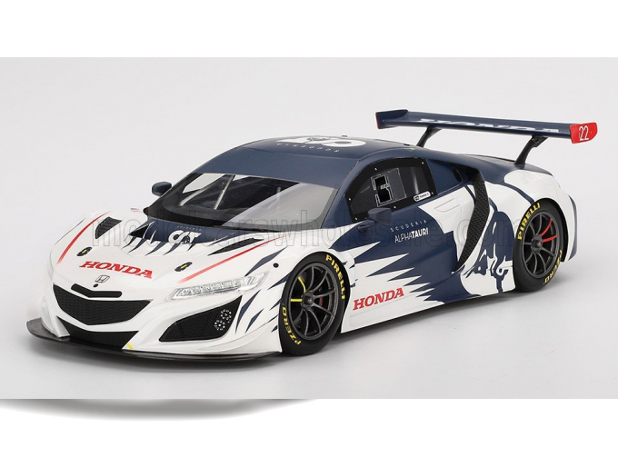 HONDA Nsx Gt3 Evo Team Alpha Tauri №0 Red Bull Formula Nurburgring (2023) Yuki Tsunoda, White Blue