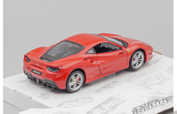 FERRARI 488 GTB, red