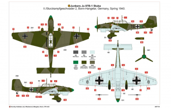 Сборная модель Немецкий пикирующий бомбардировщик Junkers Ju-87B-1 Stuka