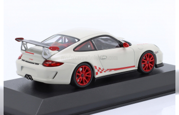 PORSCHE 911 997-2 Gt3 Rs 3.8 Coupe (2009) - Red Wheels, White