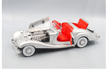 MERCEDES-BENZ 500K, серебристый, 30 см