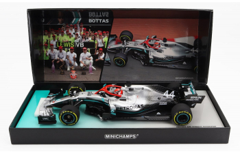 MERCEDES GP F1 W10 Eq Power+ Team Amg Petronas Motorsport №44 World Champion Winner Monaco Gp (2019) Lewis Hamilton, Silver Black