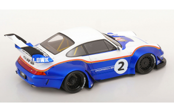 PORSCHE 911 (993) RWB X Liberty Walk Rothmans (2023), blue metallic /white