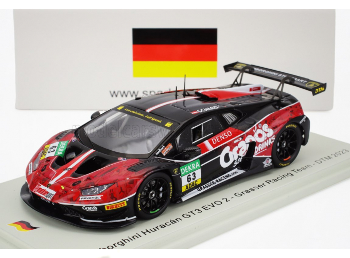 LAMBORGHINI Huracan Gt3 Evo2 Team Grasser Racing №63 Dtm (2023) Clemens Schmid, Blue Red