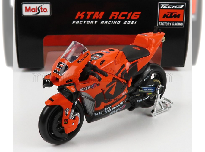 KTM Rc16 Tech3 Ktm Factory Racing Team №9 Motogp (2021) Danilo Petrucci, Orange Black