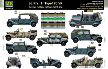 Сборная модель Sd.Kfz 1 Type 170VK, Немецкая военная машина