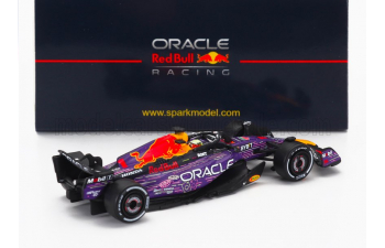 RED BULL F1 Rb19 Team Oracle Red Bull Racing №1 World Champion Winner Las Vegas Usa Gp (2023) Max Verstappen, Purple Yellow Red