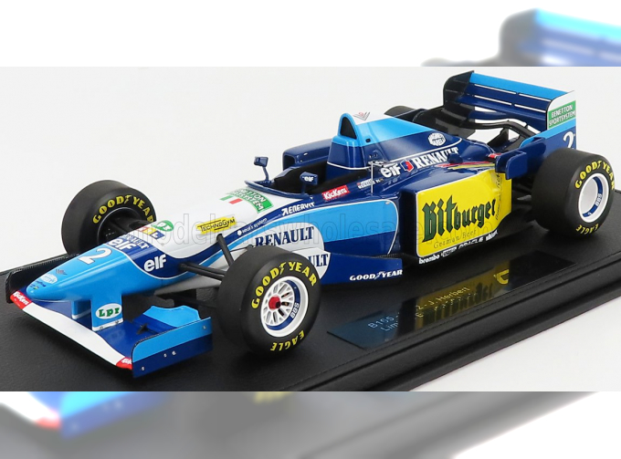 BENETTON F1 B195 Team Mild Seven Renault N 2 Season 1995 J.herbert, Blue Yellow