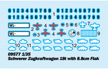 Сборная модель Schwerer Zugkraftwagen 18 t с зенитной установкой 8,8 см