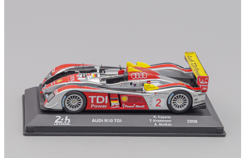 AUDI R10 Tdi 5.5l Turbo V12 Team Audi Sport North America №2 Winner 24h Le Mans (2008) Rinaldo Capello - Tom Kristensen - Allan Mcnish, Silver Red Yellow