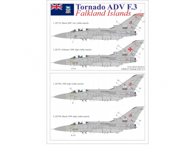 Декаль для Tornado ADV F.3 Falkland Islands