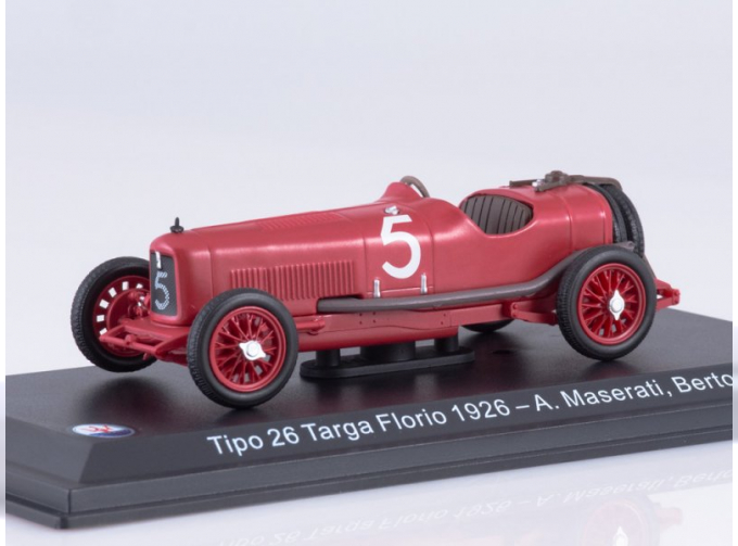 MASERATI Tipo 26 #5 A.Maserati - Bertocchi Targa Florio (1926), red