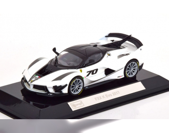 FERRARI Fxx-k Evo N 70 Finali Mondiali 2017 - Con Vetrina - With Showcase, Bianco Italia - White Pearl Met