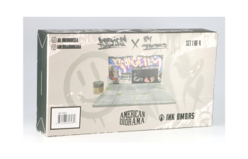 ACCESSORIES Diorama Street Art Graffiti 2024 - Cm. 20 X 13 X 9 - Figures And Cars Not Included, Grey